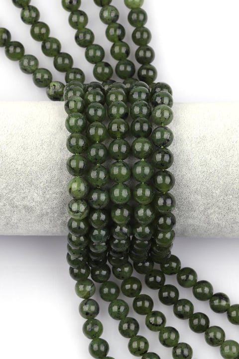 Kanada Yeşim (AA Kalite) Doğal Taş Dizi 8 mm Küre Kesim - D-0122-01