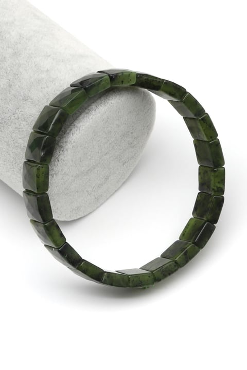 Kanada Yeşim Doğal Taş Bileklik 9 x 12 mm Özel Kesim