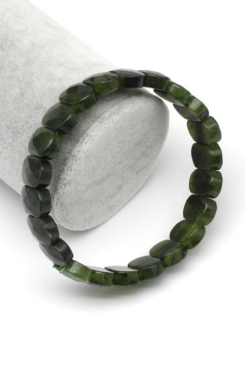 Kanada Yeşim Doğal Taş Bileklik 9 x 14 mm Özel Kesim