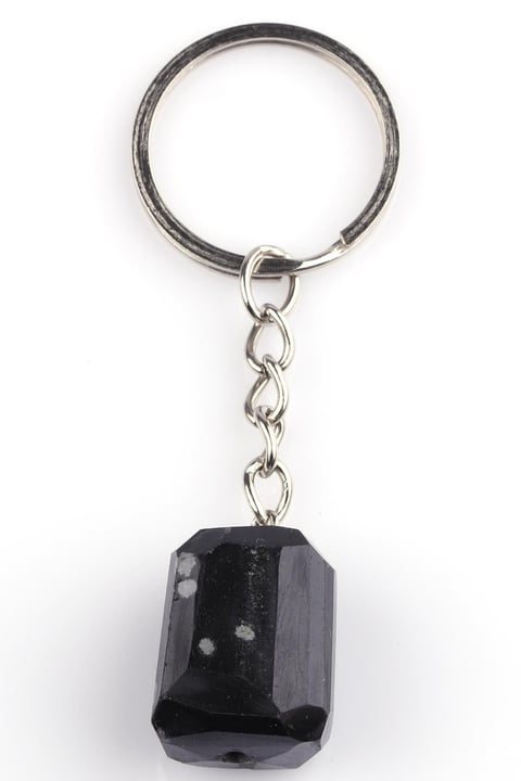 Karlı Obsidyen Doğal Taş Kolye 