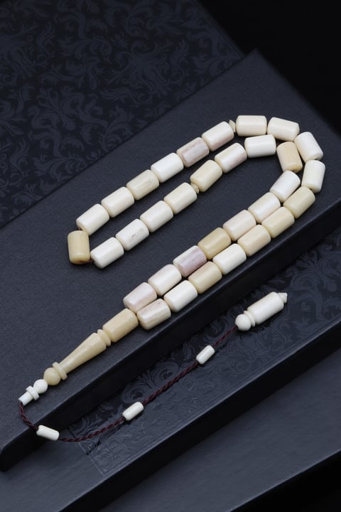 Kemik Tesbih 7 x 11 mm Silindir Kesim T-1898