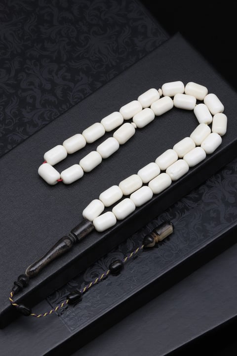 Kemik Tesbih 7 x 12 mm Kapsül Kesim T-1900