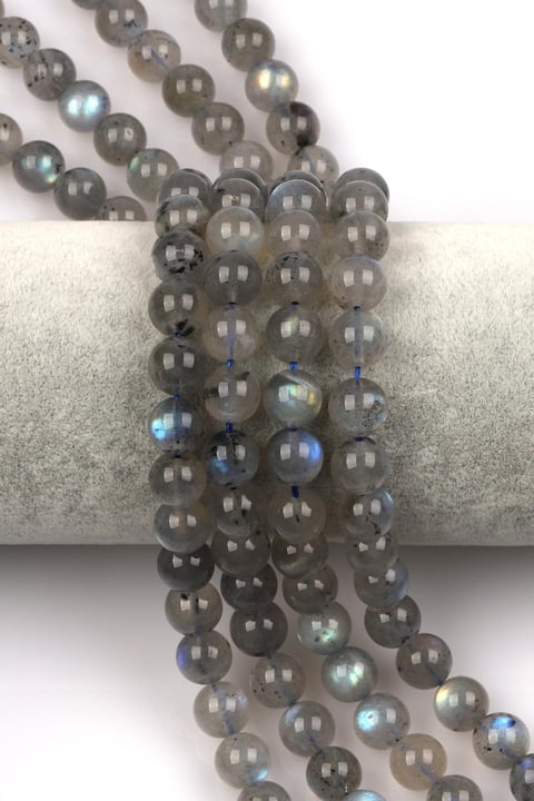 Labradorit ( A Kalite ) Doğal Taş Dizi 10 mm Küre Kesim