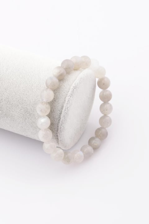 Labradorit ( AA Kalite ) Doğal Taş Bileklik 8 mm Küre Kesim