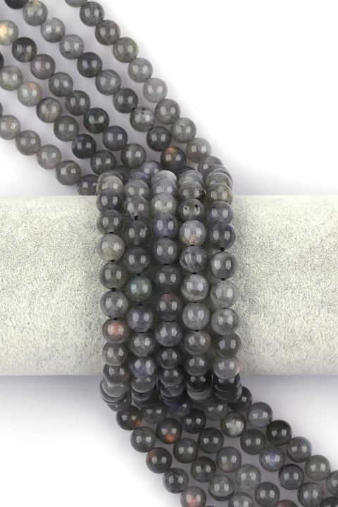 Labradorit ( AA Kalite ) Doğal Taş Dizi 8 mm Küre Kesim