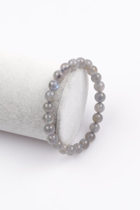 Labradorit Doğal Taş Bileklik 7 mm Küre Kesim