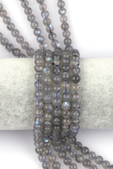 Labradorit Doğal Taş Dizi 6 mm Küre Kesim