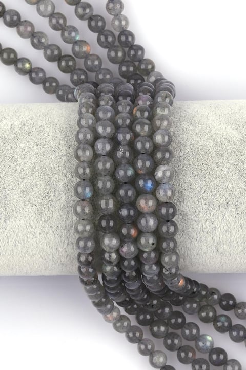 Labradorit Doğal Taş Dizi 6 mm Küre Kesim 