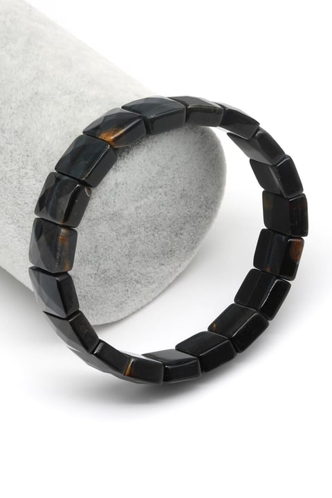 Lacivert Kaplan Gözü Doğal Taş Bileklik 10 x 12 mm Özel Kesim