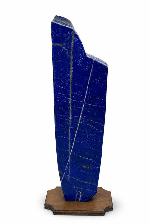 Lapis Lazuli Doğal Taş Ahşap Standlı Jeot - JE-0010
