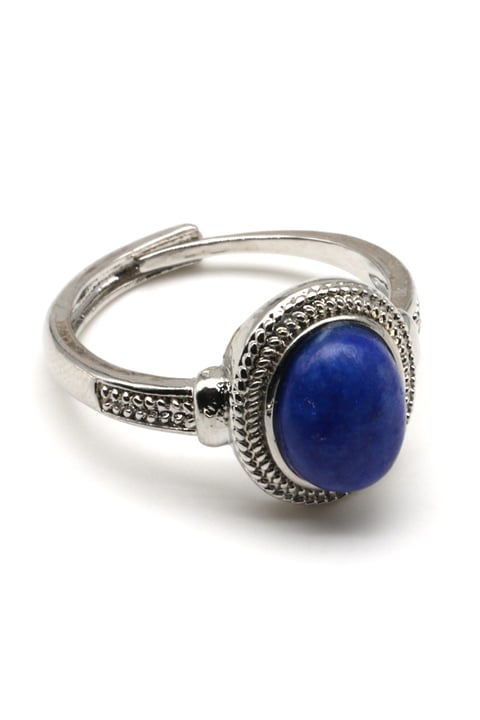 Lapis Lazuli Doğal Taş Ayarlanabilir Yüzük - YZK-0112