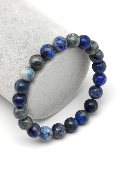 Lapis Lazuli Doğal Taş Bileklik 8 mm Küre Kesim - BLK-2201