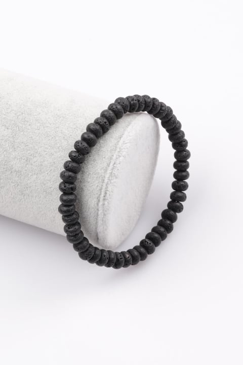Lav Doğal Taş Bileklik 4 x 6 mm Rondel Kesim