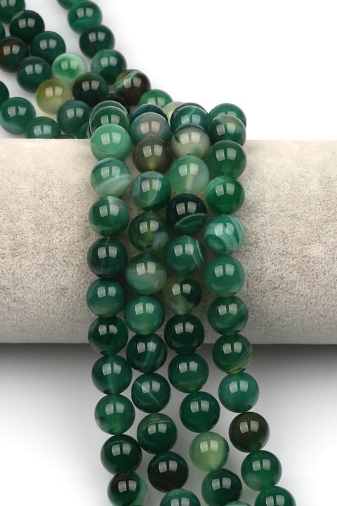 Madagaskar Akik Doğaltaş Dizi 10 mm Küre Kesim