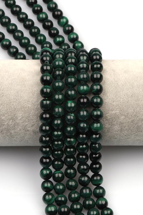 Malakit Doğaltaş Dizi 8 mm Küre Kesim