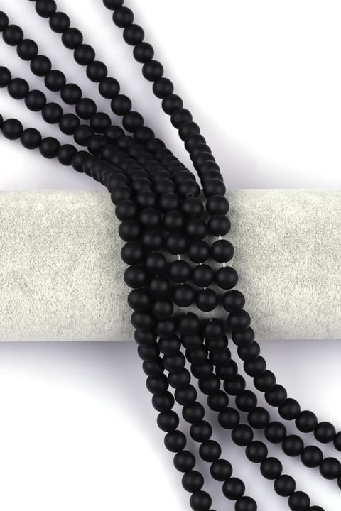 Mat Oniks Doğal Taş Dizi 8 mm Küre Kesim