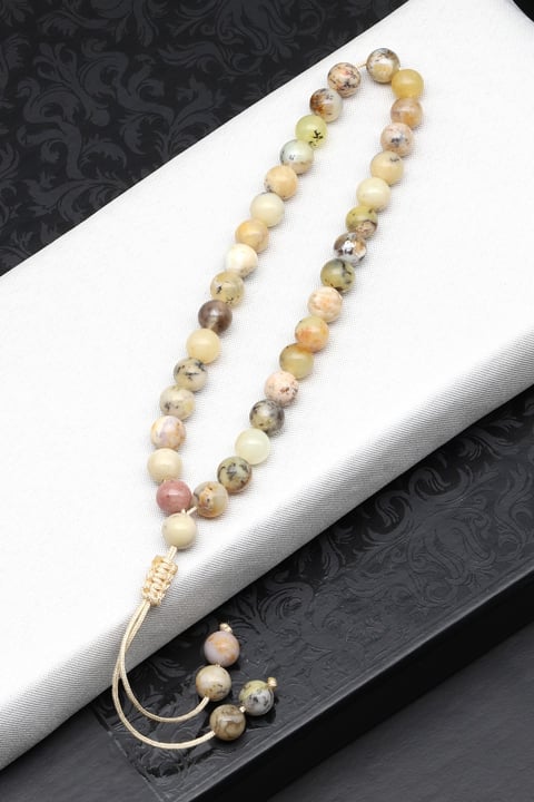 Merlinite Opal Doğal Taş Bileklik Tesbih 6 mm Küre Kesim TSB-0521