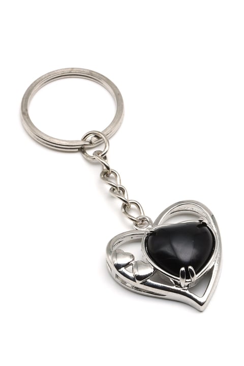 Obsidyen Doğal Taş Anahtarlık - ANH-0175