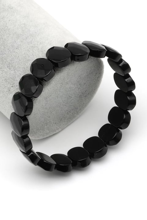 Obsidyen Doğal Taş Bileklik 10 x 14 mm Özel Kesim
