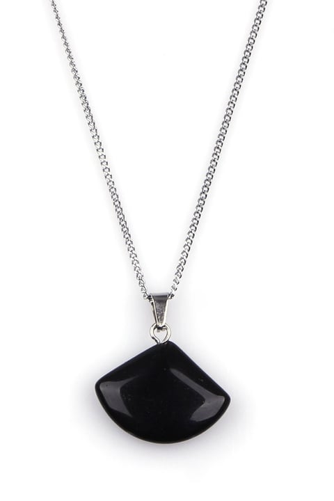 Obsidyen Doğal Taş Kolye