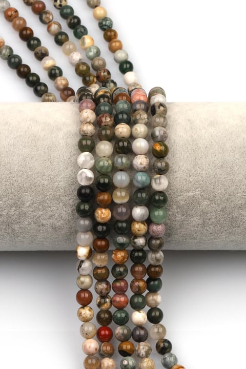 Ocean Jasper (A Kalite) Doğaltaş Dizi 6 mm Küre Kesim