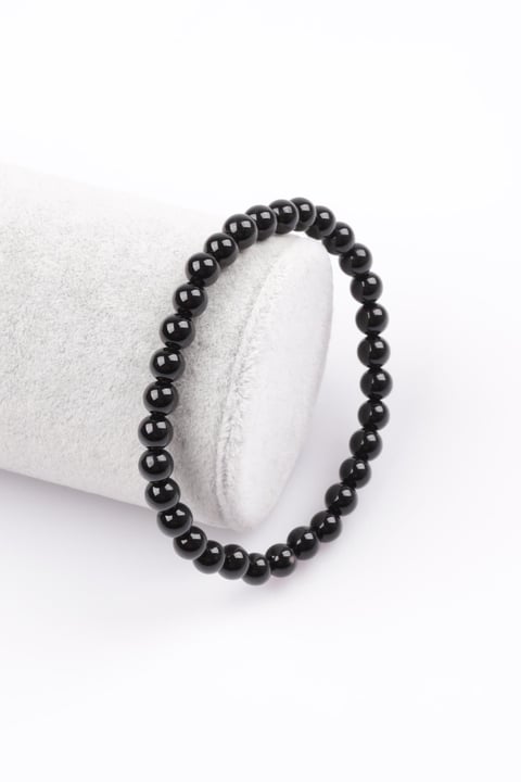 Oniks Doğal Taş Bileklik 6 mm Küre Kesim