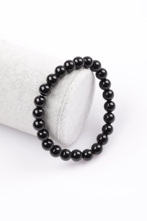 Oniks Doğal Taş Bileklik 8 mm Küre Kesim