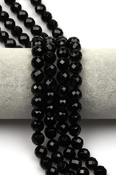 Oniks Doğal Taş Dizi 10 mm Fasetli Küre Kesim