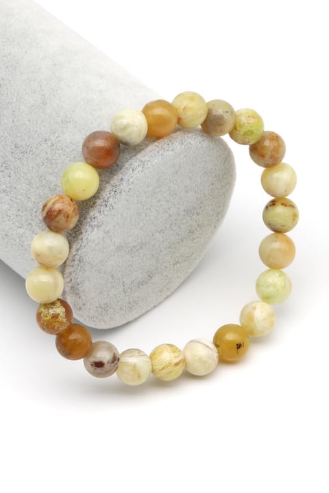 Opal Doğal Taş Bileklik 8 mm Küre Kesim