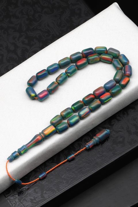 Opal Tesbih 6 x 10 mm Kapsül Kesim - T-1632