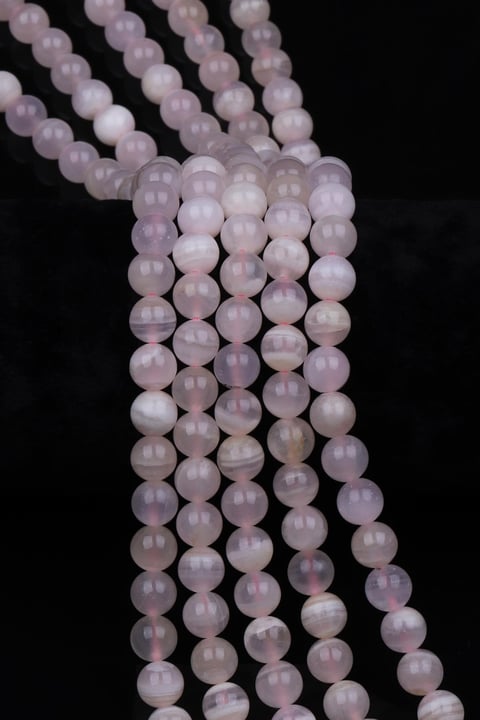 Pembe Kalsit Doğal Taş Dizi 8 mm Küre Kesim