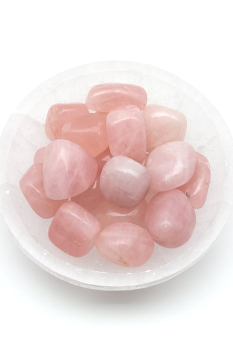 Pembe Kuvars Doğal Taş Tamburlanmış Parça - Tımbıl - TMB-0188