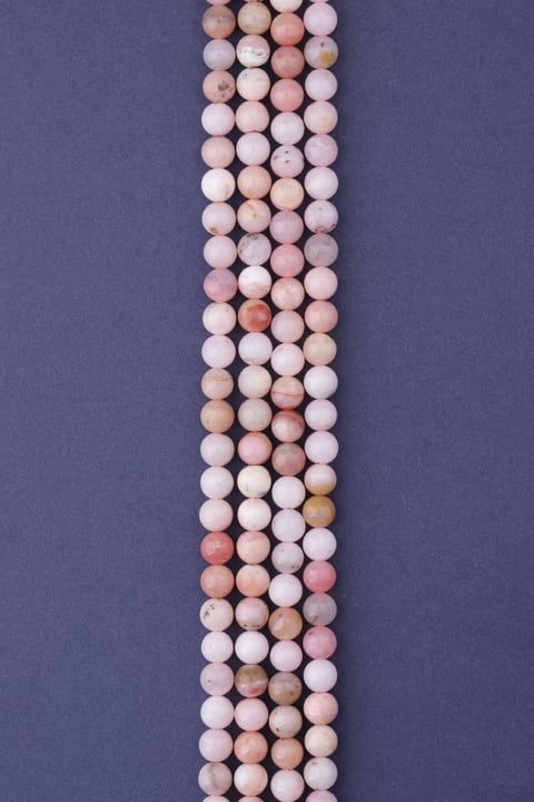 Pembe Opal Doğal Taş Dizi 8 mm Küre Kesim