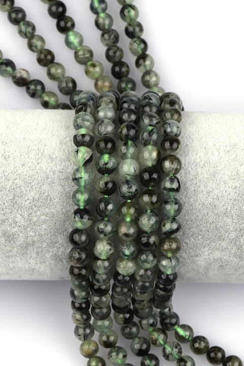 Prehnite Doğal Taş Dizi 6 mm Küre Kesim