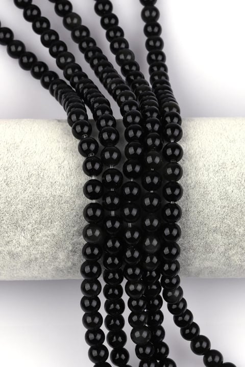 Rainbow Obsidyen Doğal Taş Dizi 6 mm Küre Kesim