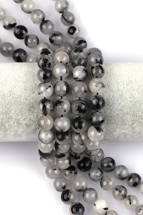 Rutil Kuvars Doğal Taş Dizi 10 mm Küre Kesim