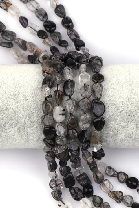 Rutil Kuvars Doğal Taş Dizi 3 x 6 mm Mercimek Kesim
