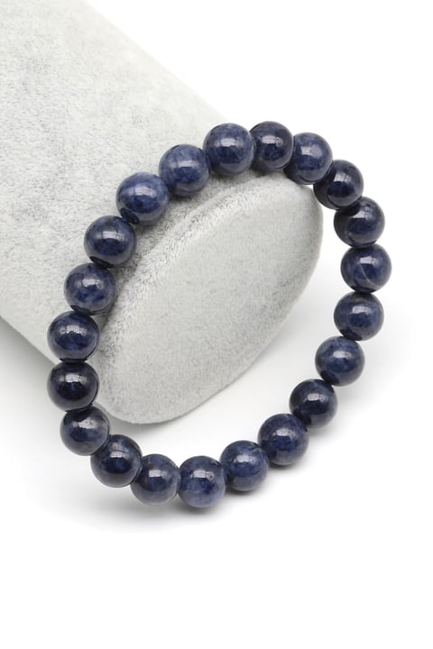 Safir Doğal Taş Bileklik 9 mm Küre Kesim - BLK-2092