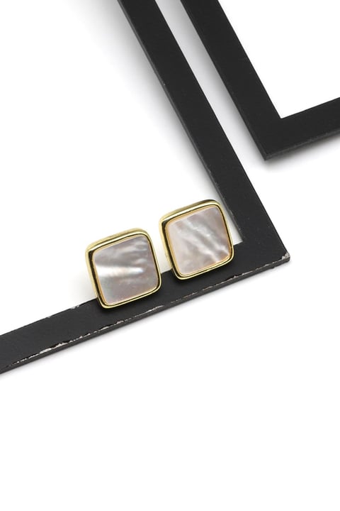Sedef Doğal Taş Küpe - KP-0262