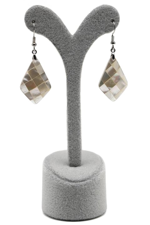 Sedef Doğal Taş Küpe - KP-0276