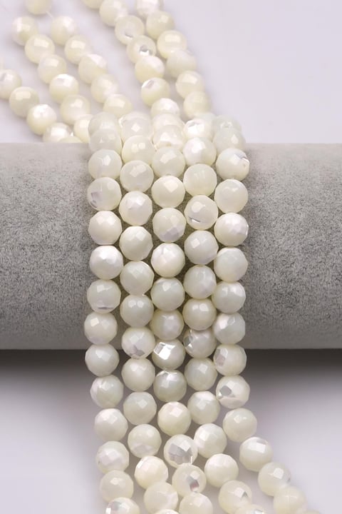Sedef Doğaltaş Dizi 8 mm Elmas Kesim