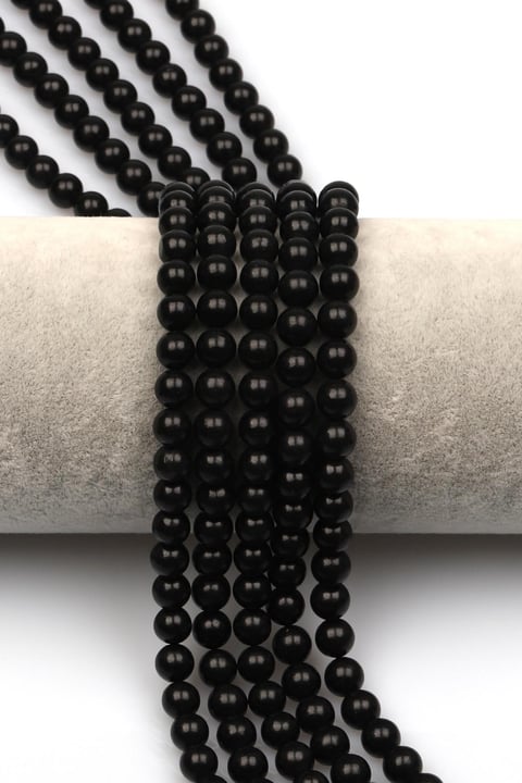 Shungite Doğal Taş Dizi 6 mm Küre Kesim