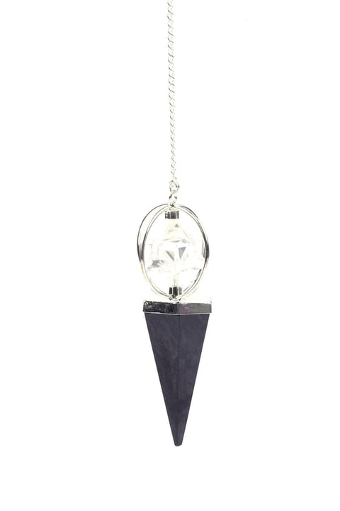 Shungite - Kristal Kuvars Doğal Taş Markaba Model Pandül