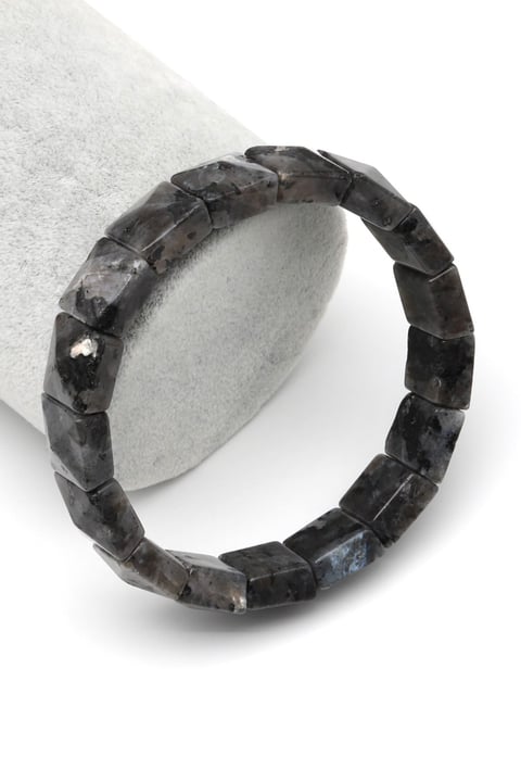 Spektrolit Doğal Taş Bileklik 12 x 12 mm Özel Kesim - BLK-2413