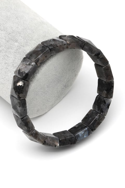 Spektrolit Doğal Taş Bileklik 12 x 12 mm Özel Kesim - BLK-2413