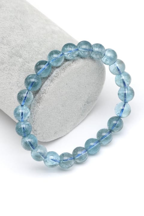Topaz Doğal Taş Bileklik 8 mm Küre Kesim