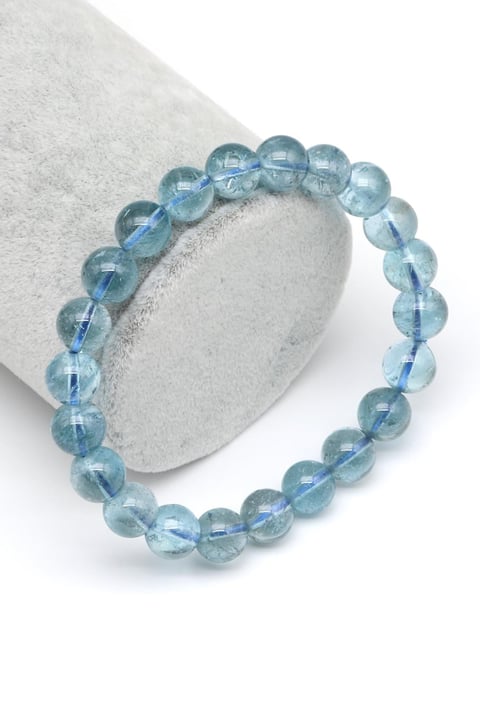 Topaz Doğal Taş Bileklik 8 mm Küre Kesim