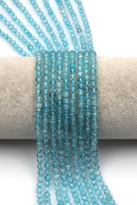 Topaz Doğal Taş Dizi 4 mm Fasetli Küre Kesim - DZ-1350