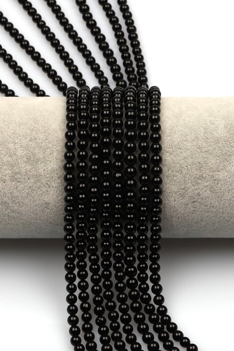 Turmalin Doğal Taş Dizi 4 mm Küre Kesim - DZ-1030