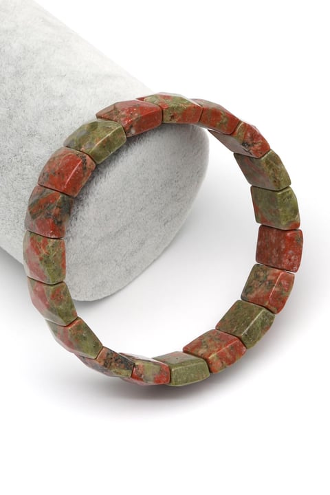 Unakit Doğal Taş Bileklik 11 x 15 mm Özel Kesim